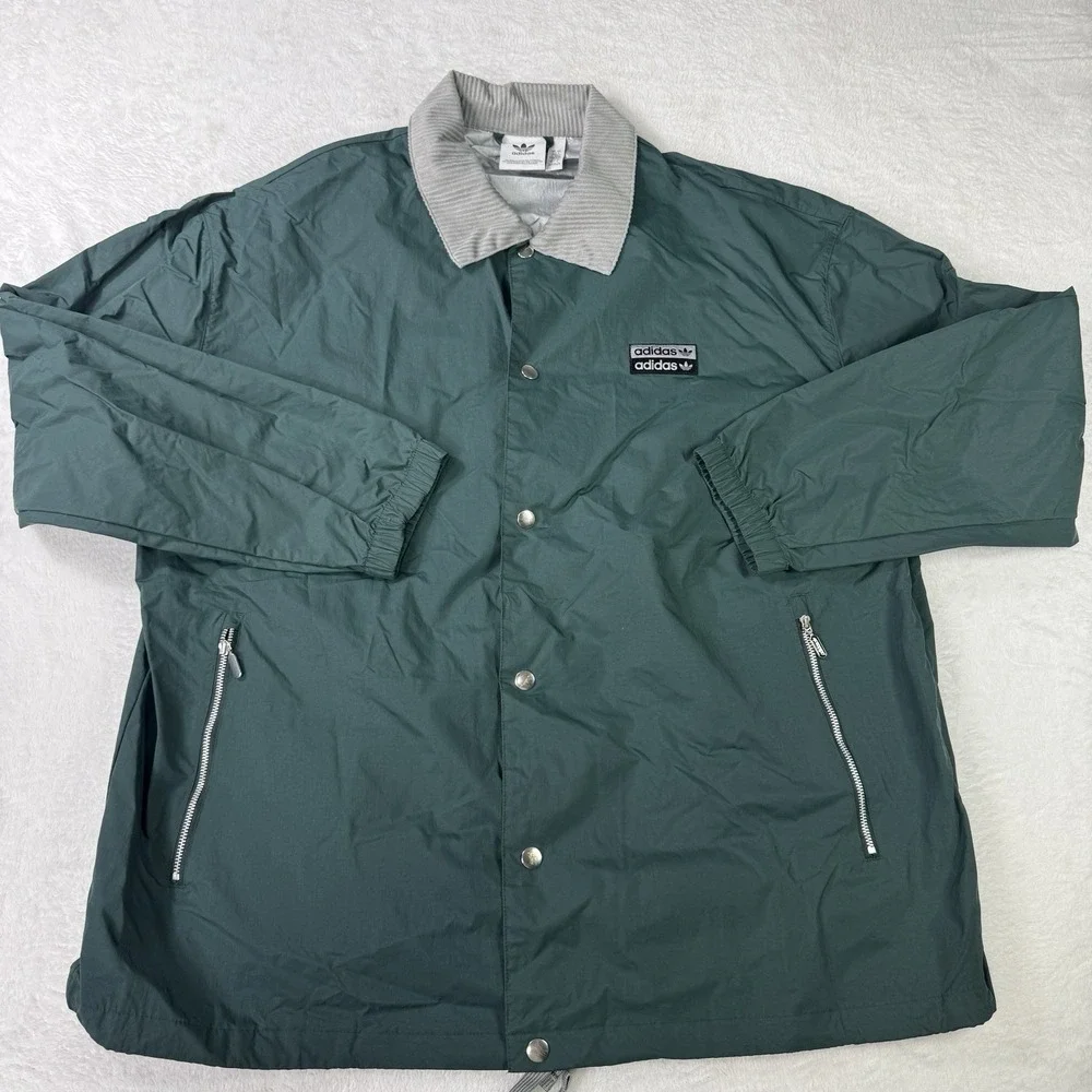 Adidas Coach Jacket Light Training Coach Jacket Size Large Green